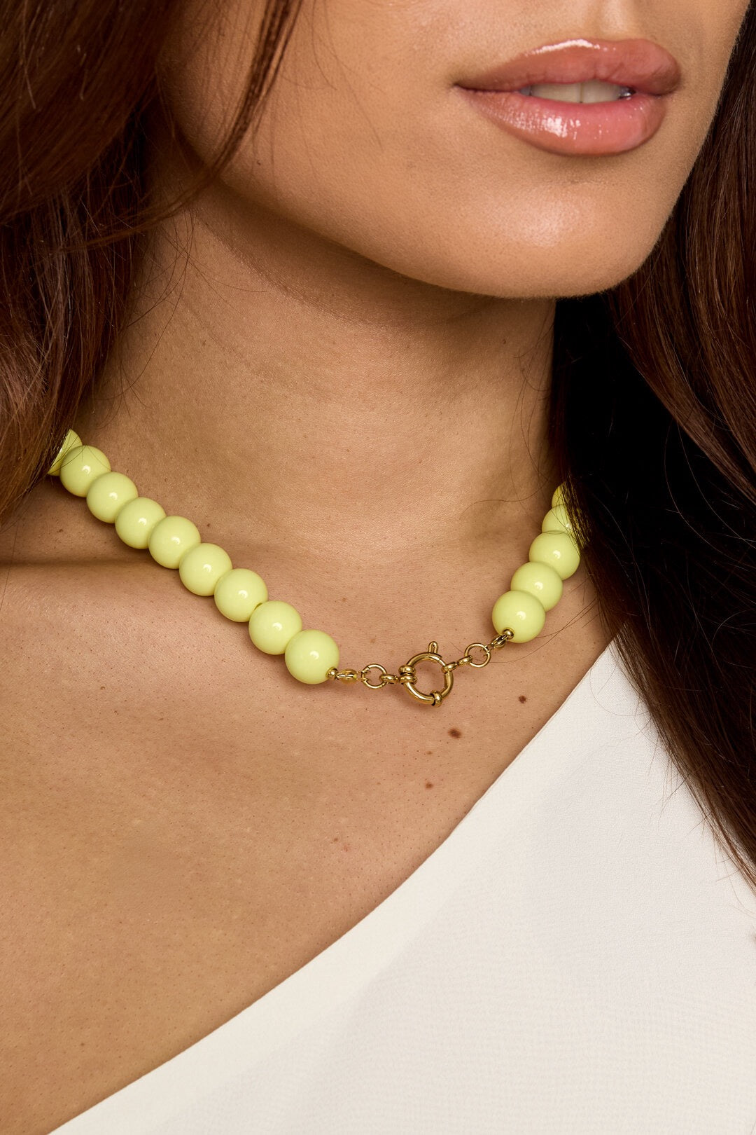 Kralenketting geel