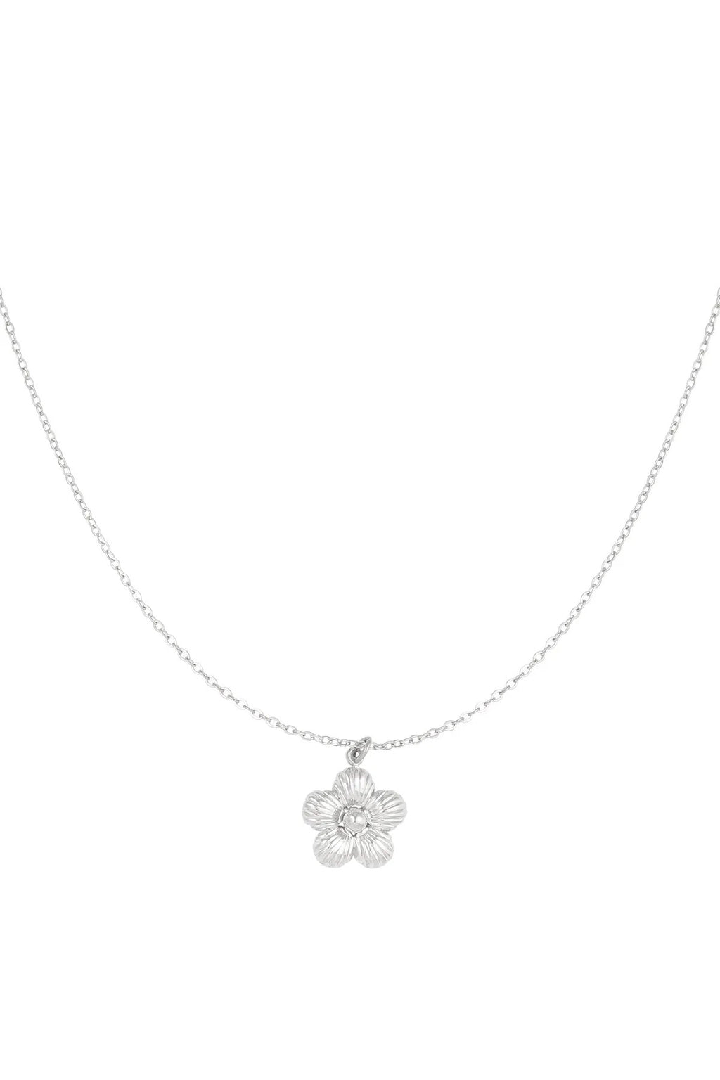 Ketting madelief zilver