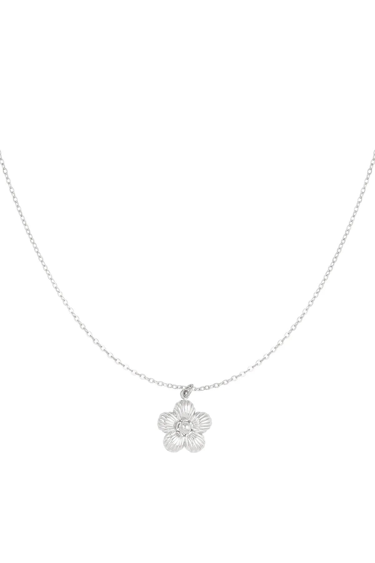 Ketting madelief zilver