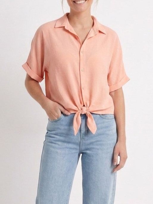 Strikblouse peach