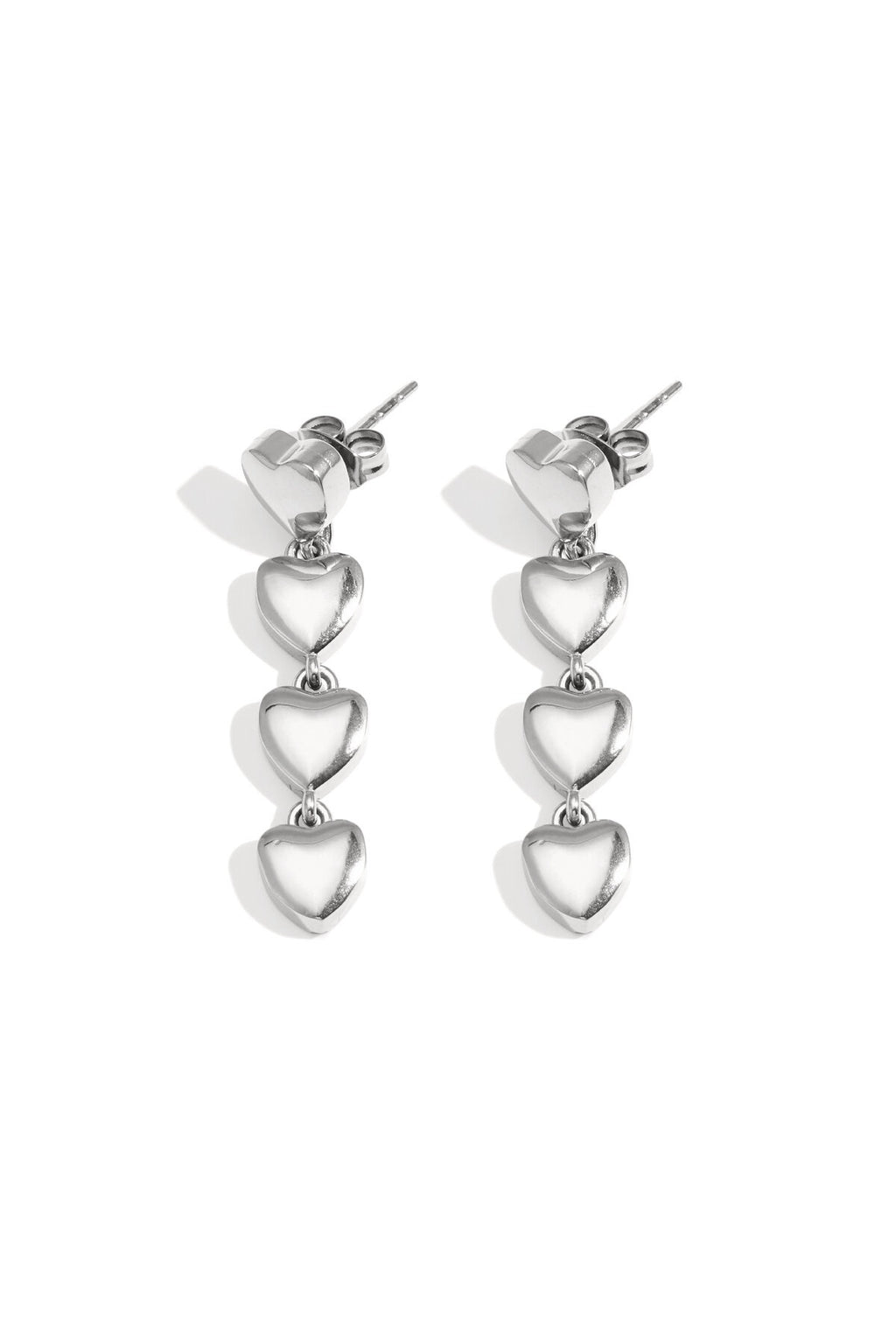 Oorbellen hartjes zilver