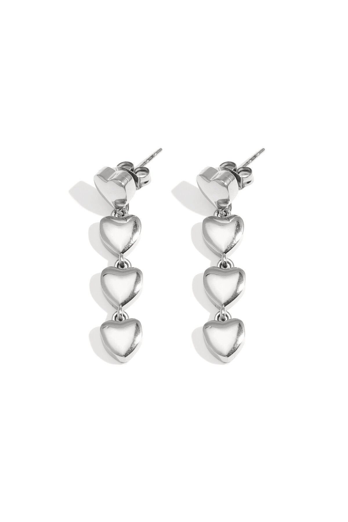 Oorbellen hartjes zilver