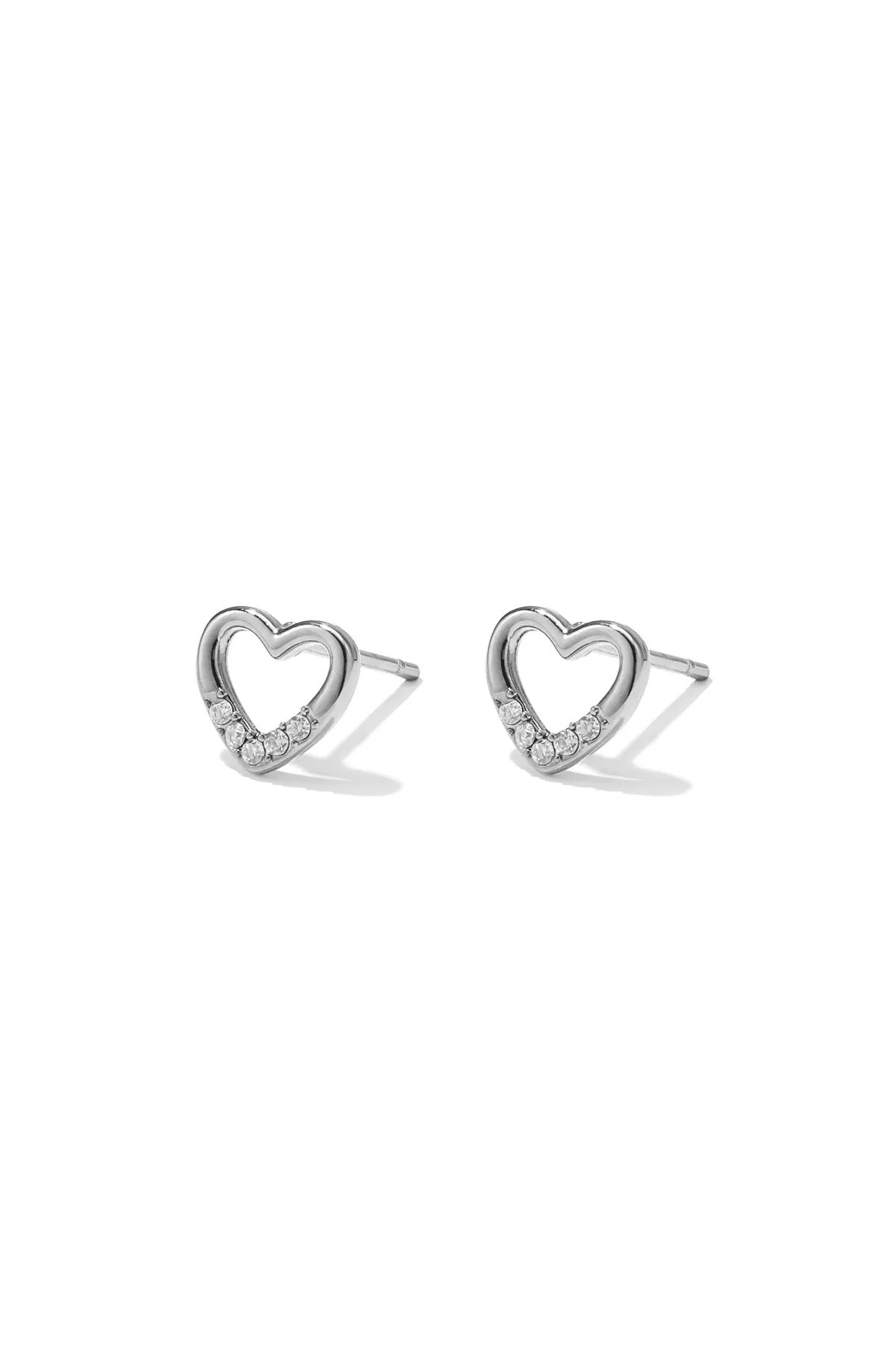 Oorknopjes hart zirkoon zilver