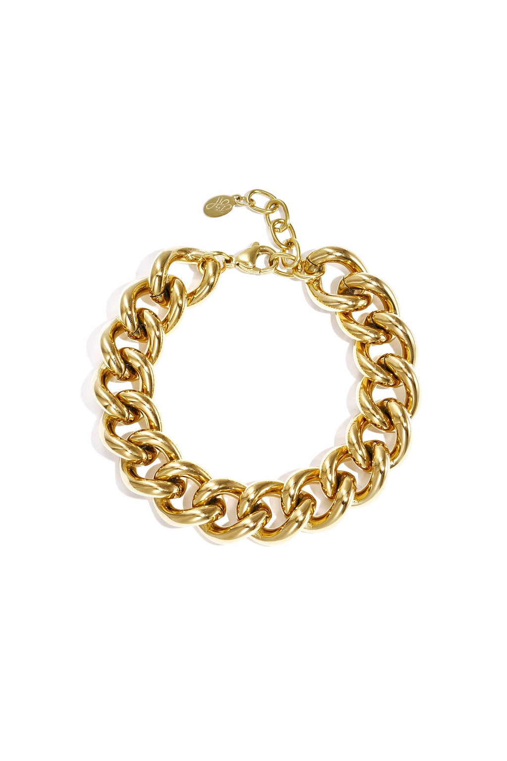 Schakelarmband chunky goud
