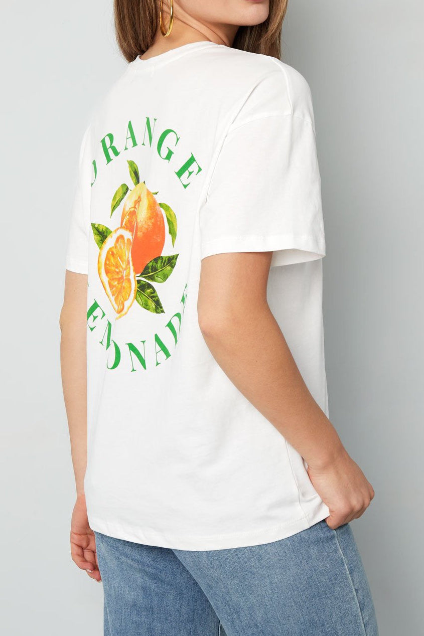 T-shirt orange lemonade off white