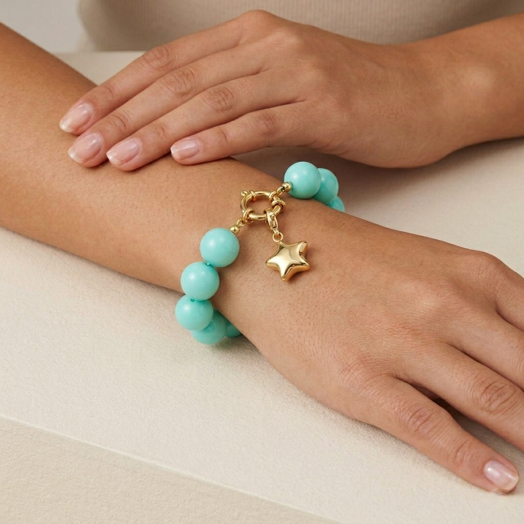 Kralenarmband turquoise