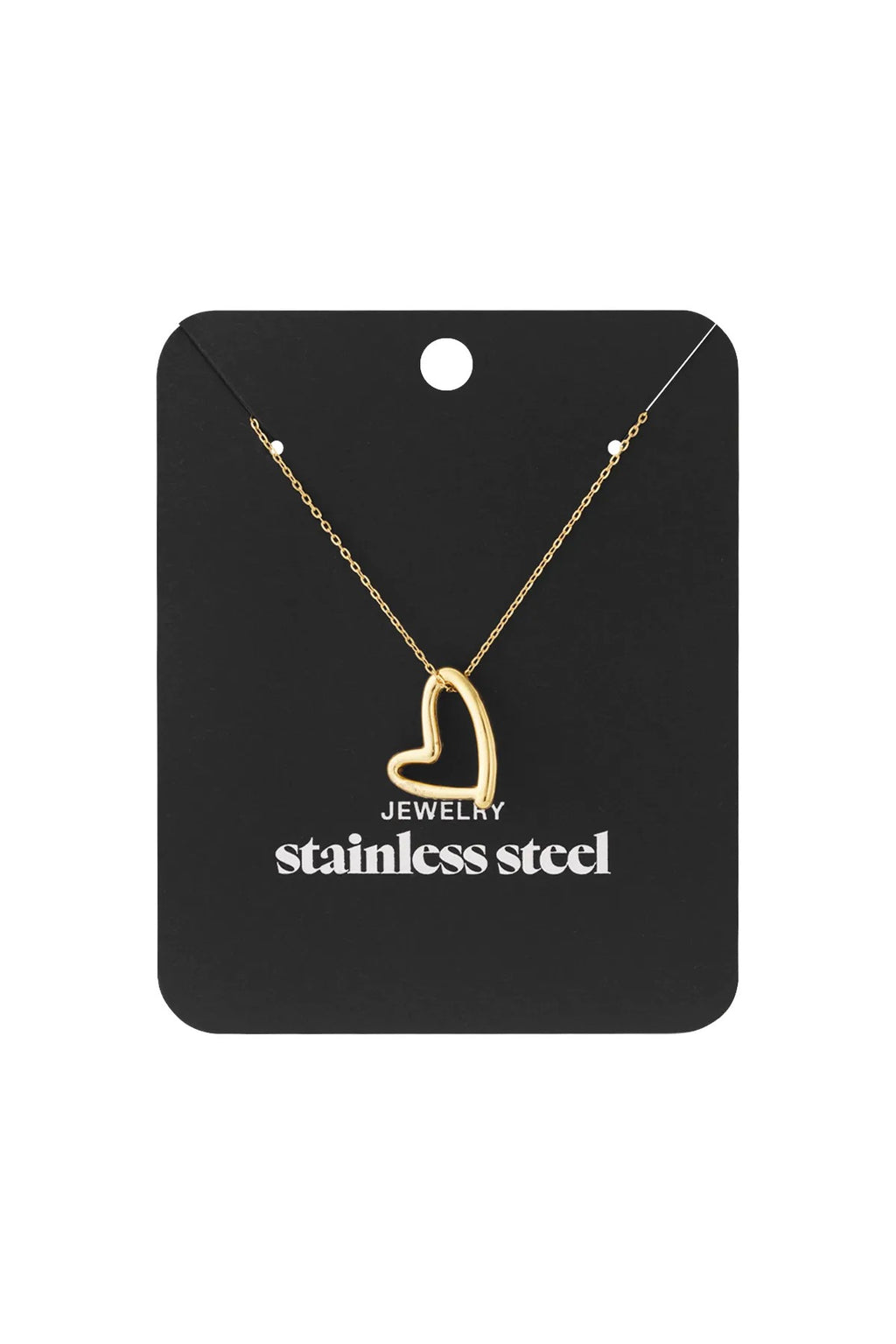 Ketting hartvormige hanger goud