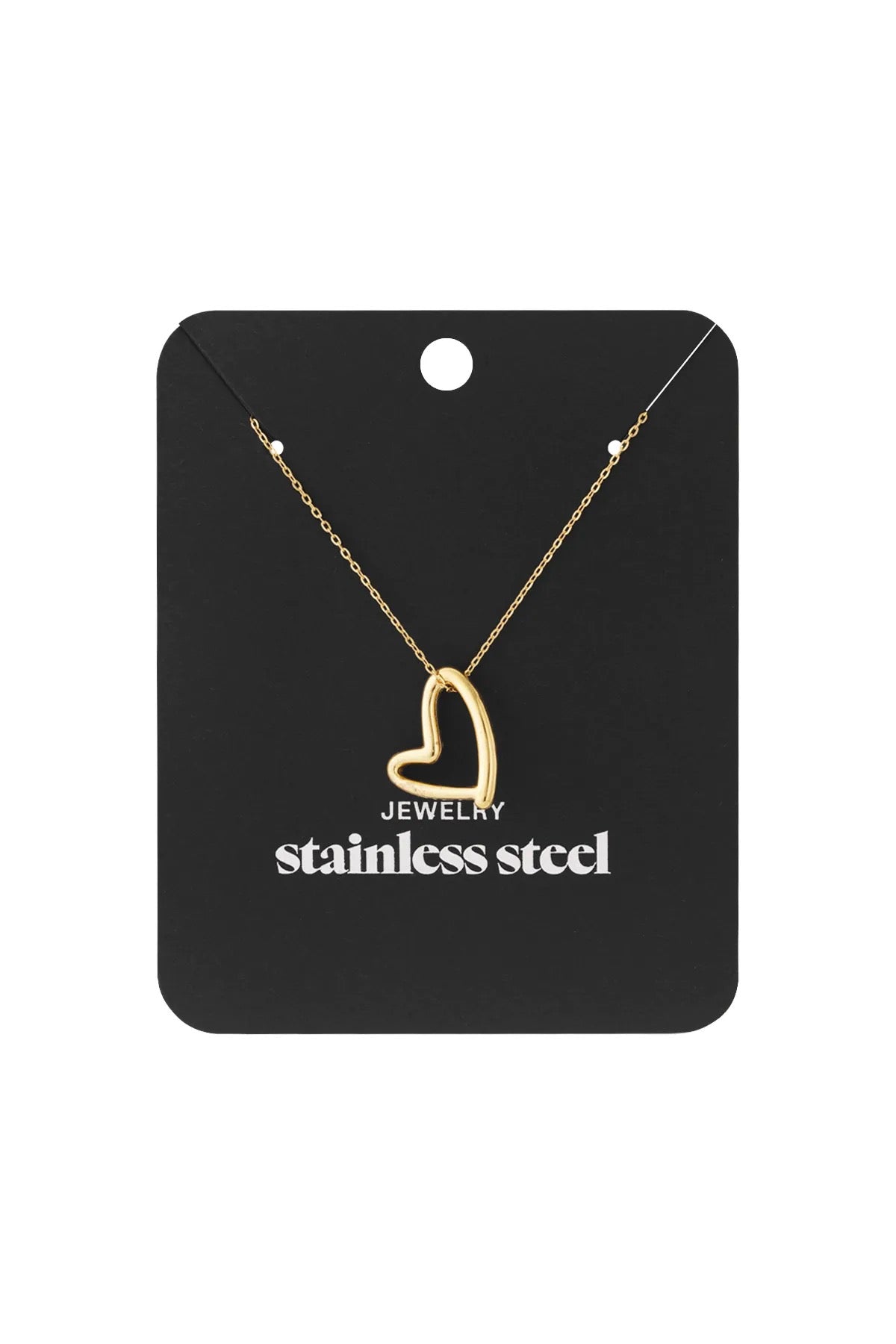 Ketting hartvormige hanger goud
