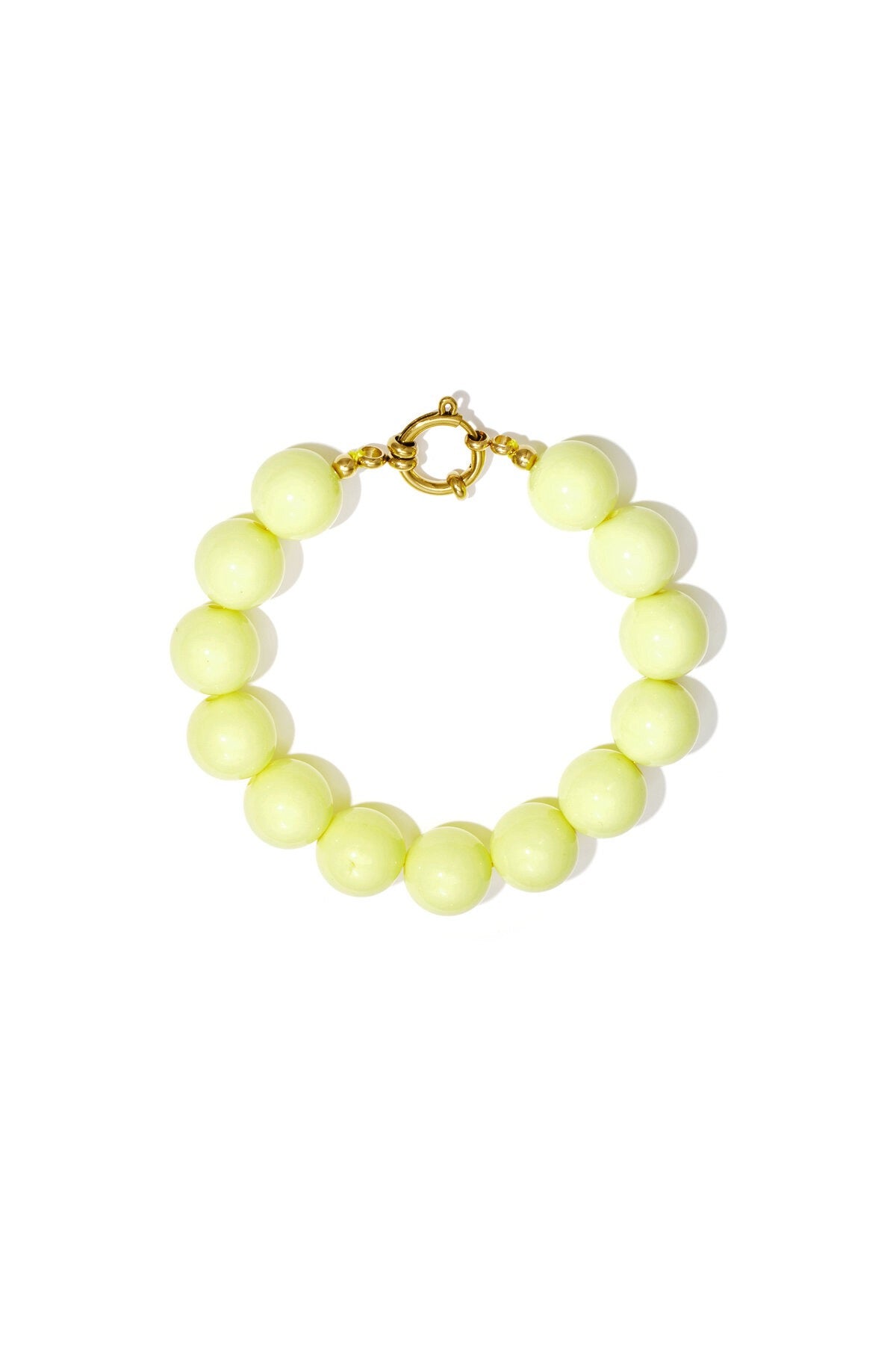Kralenarmband geel