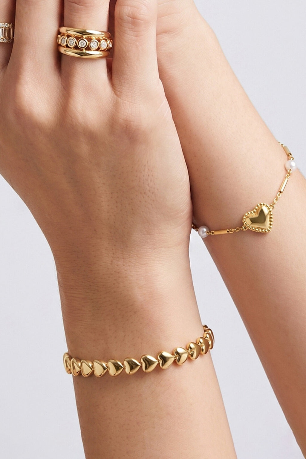 Bangle hartjes goud