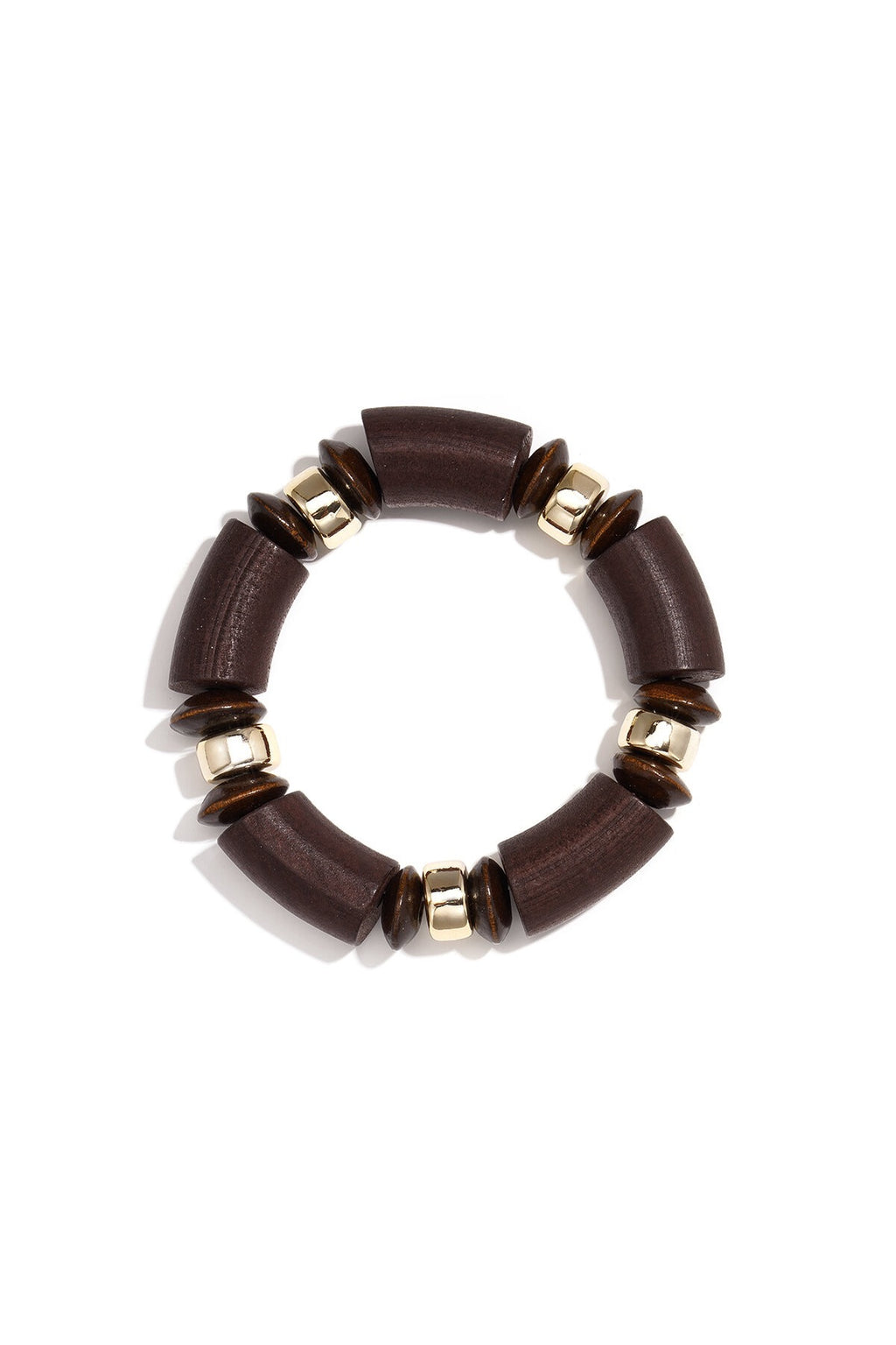 Armband buiskralen bruin goud