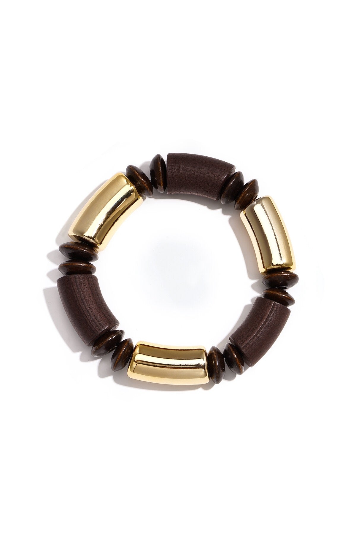 Armband buiskralen goud bruin