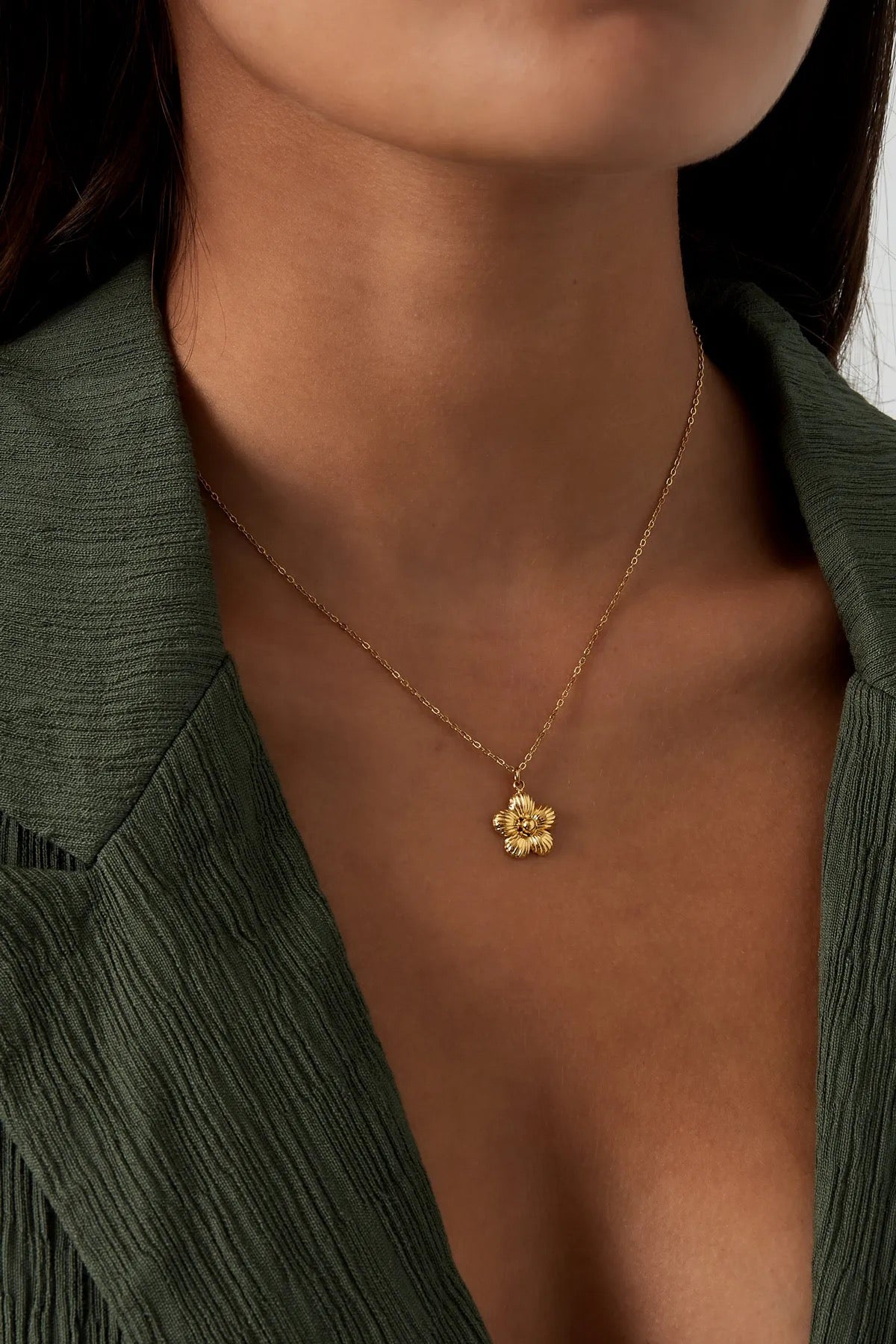 Ketting madelief zilver