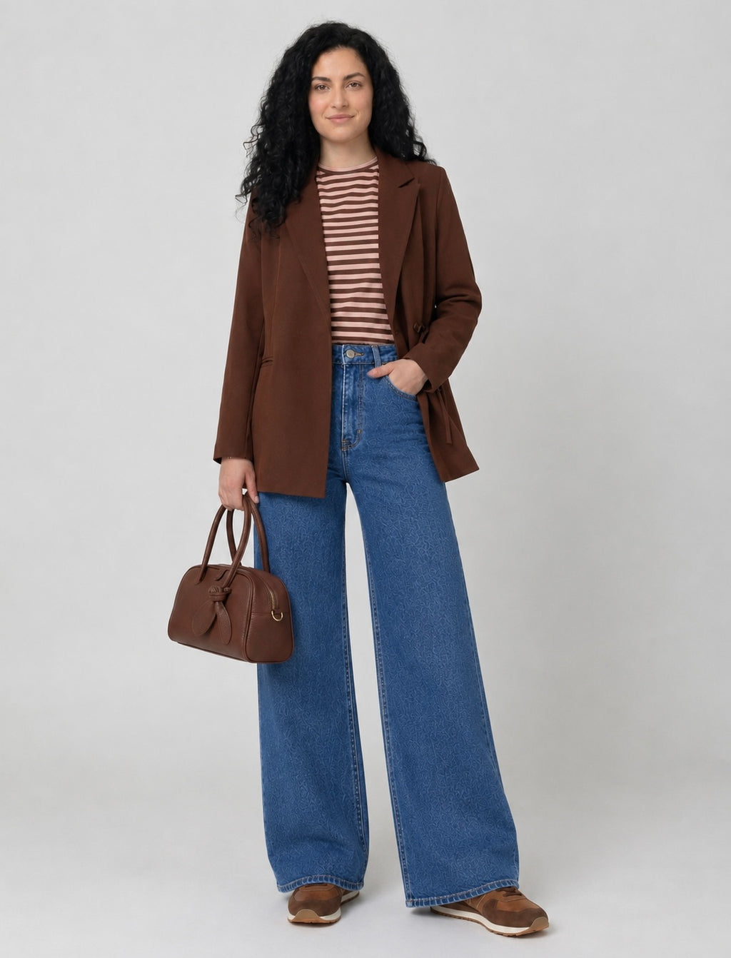 BS Wide leg jeans donkerblauw