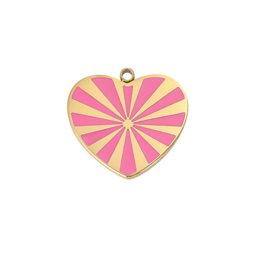 Bedel hart kleurrijk roze