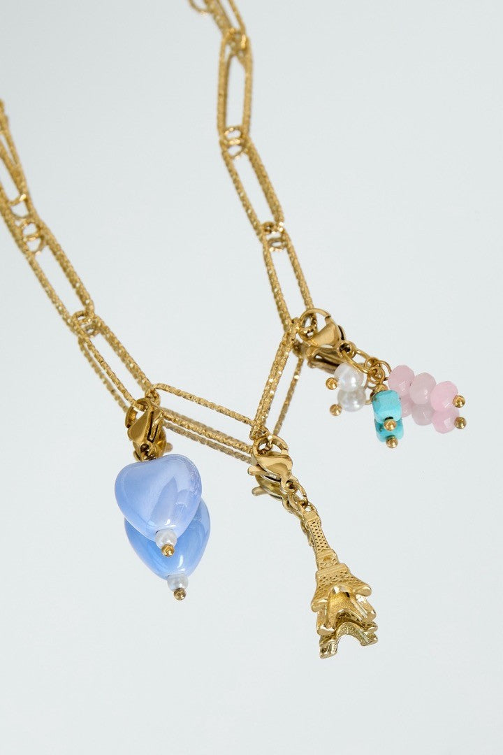 Bedel hart pastel blauw