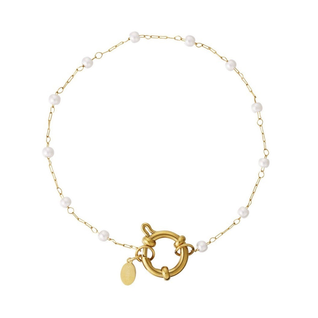 DIY armband parel goud