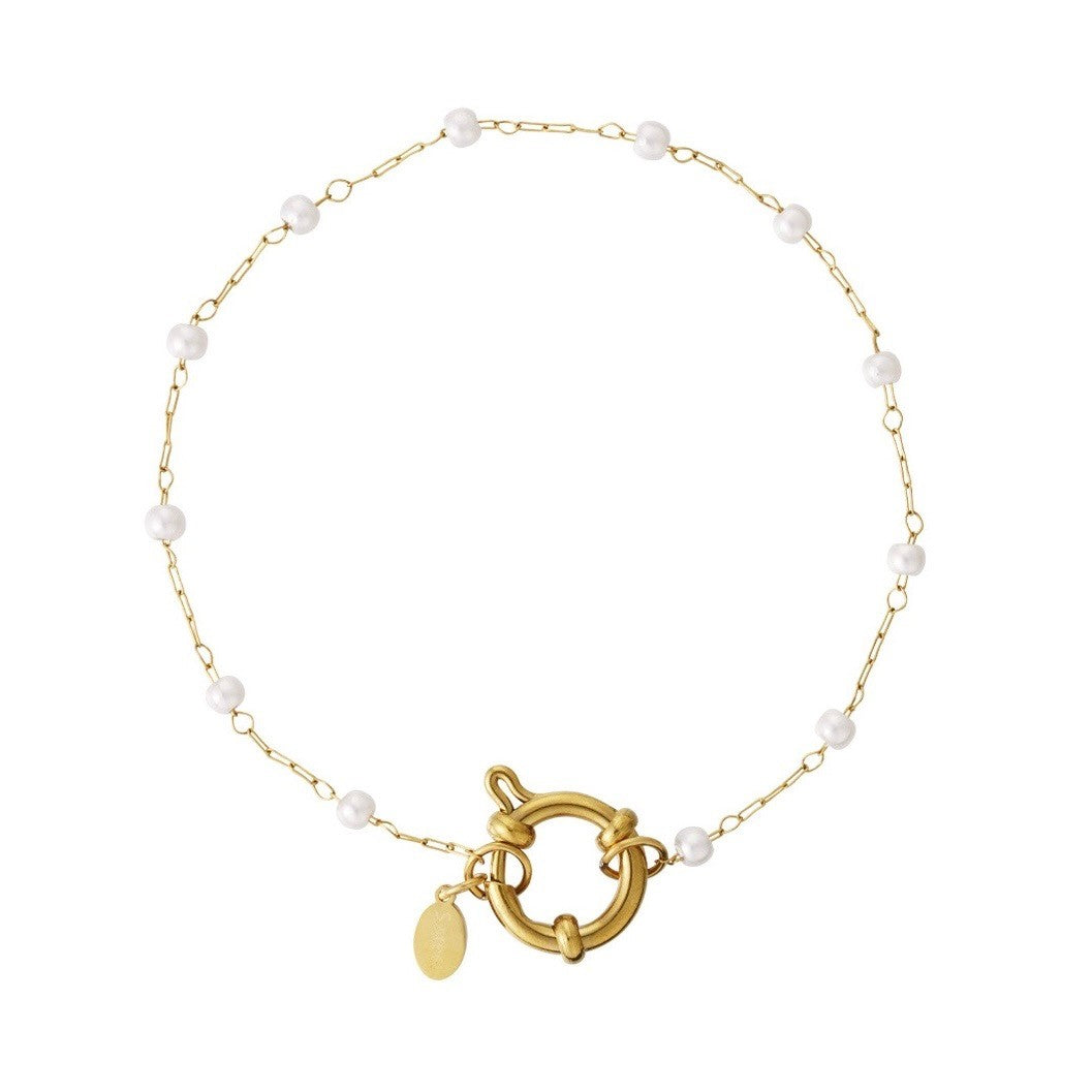 DIY armband parel goud