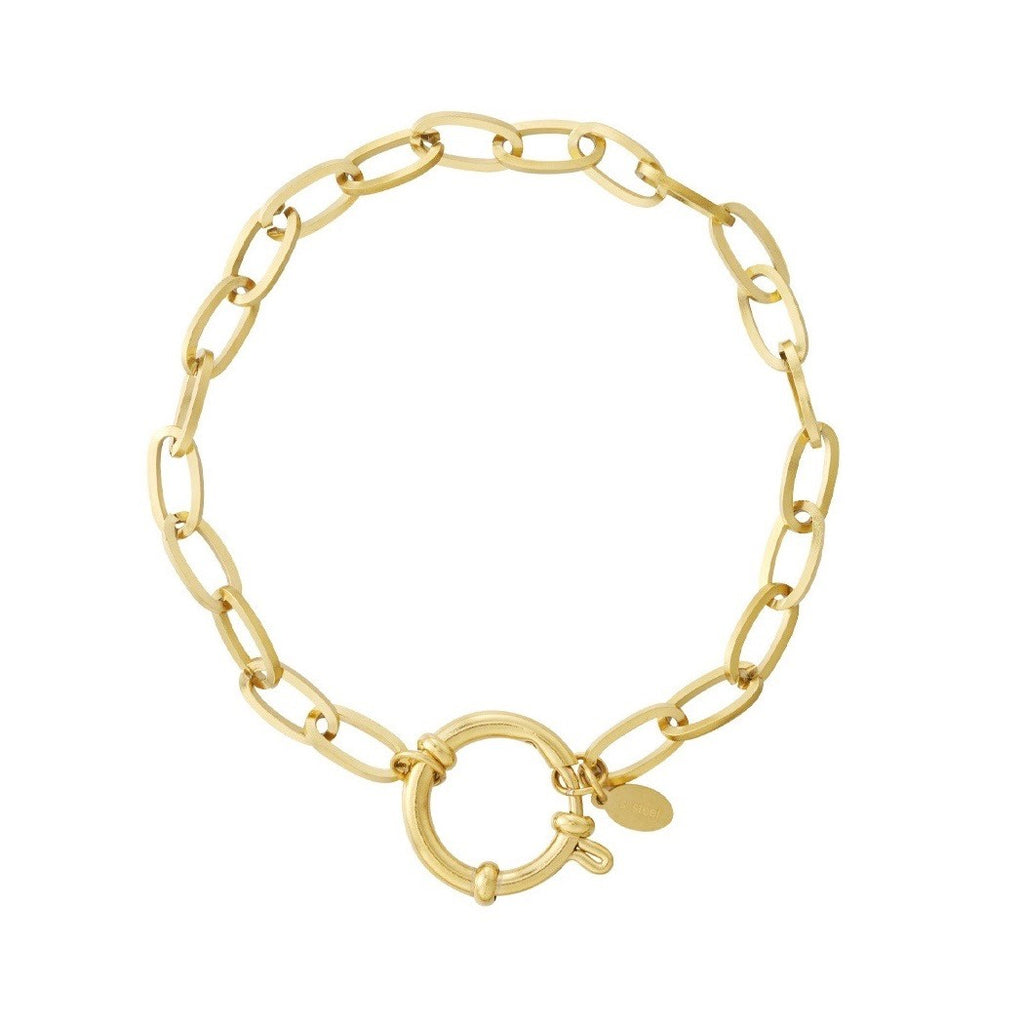 DIY armband grove schakel goud