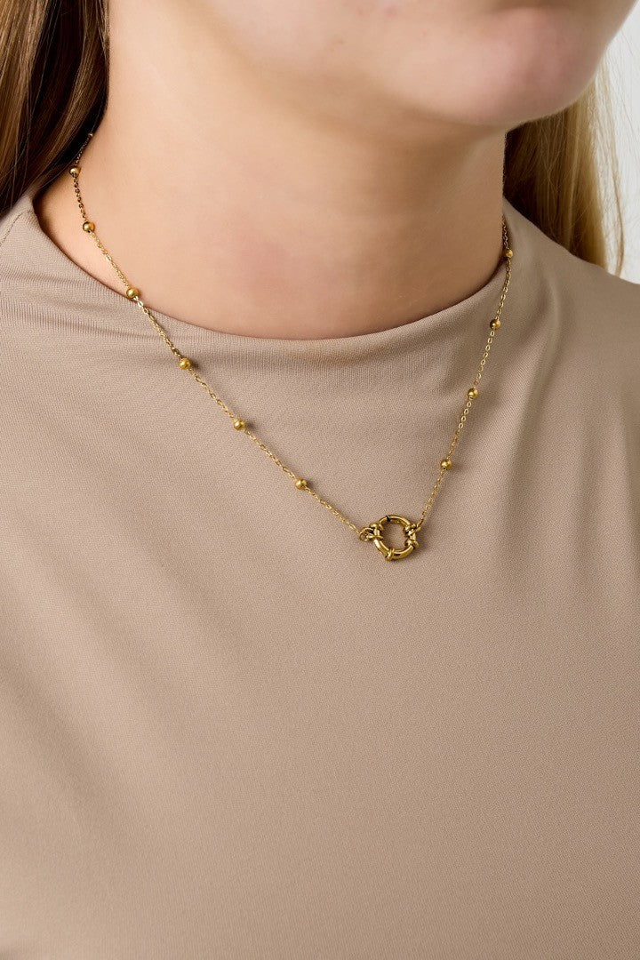 DIY ketting kleine bolletjes goud