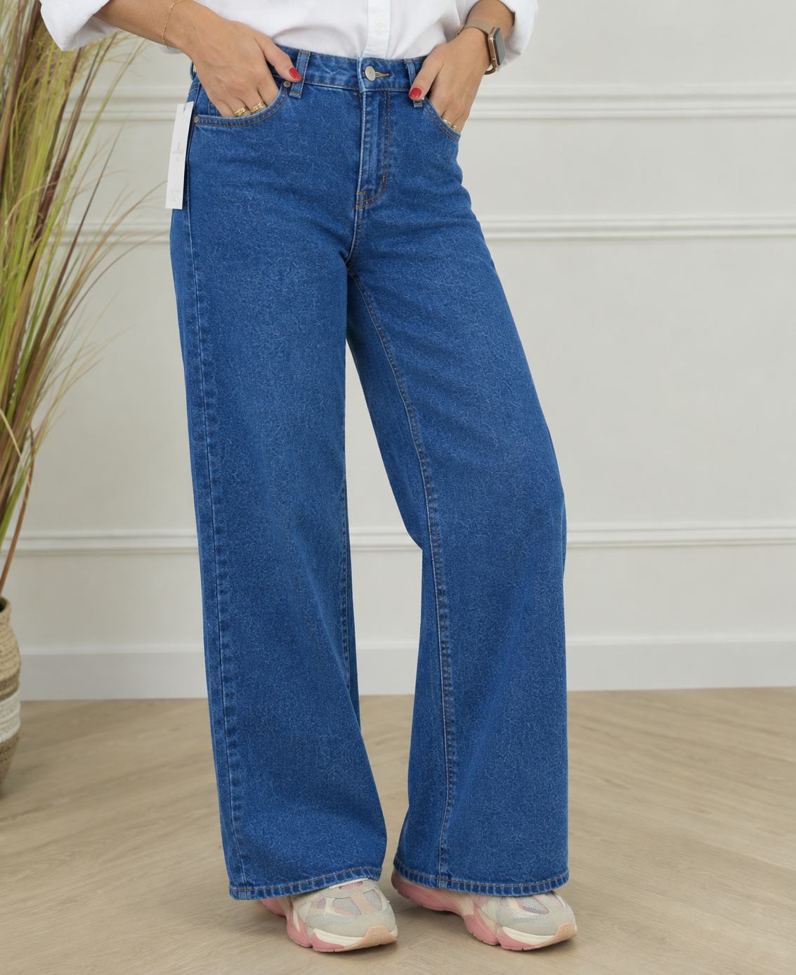 BS Wide leg jeans donkerblauw