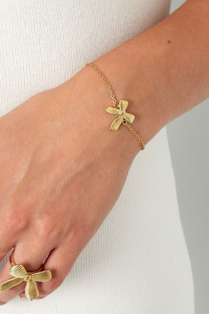 Armband strik goud