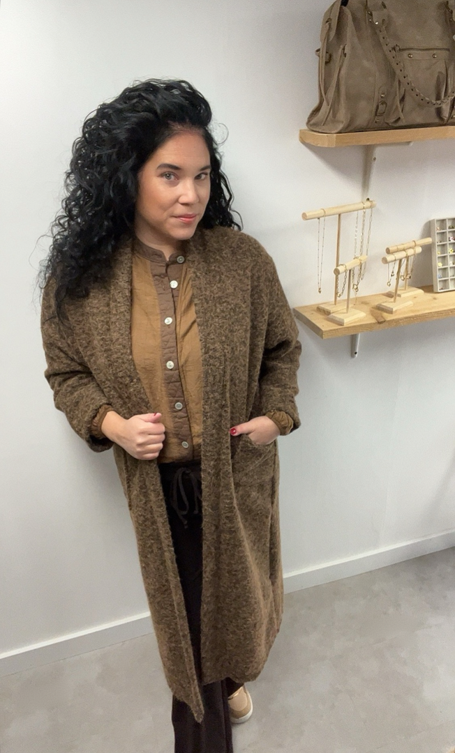 Lang vest bruin