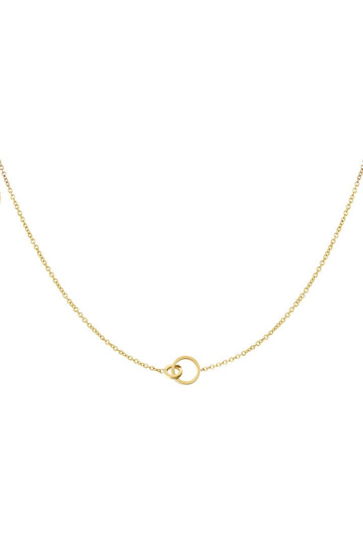 Ketting verbonden cirkels goud