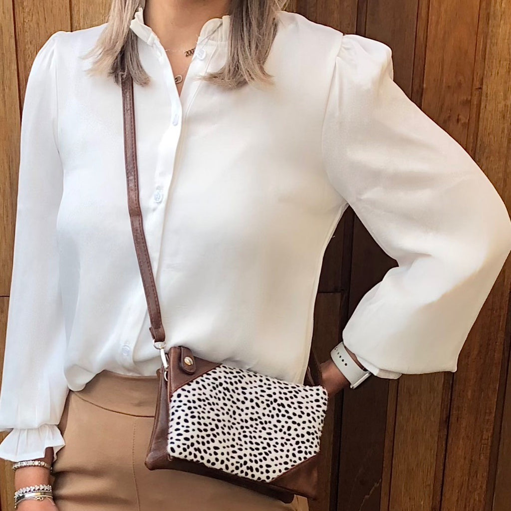 Crossbody tas Cheetah brown