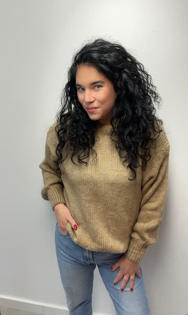 Wauw sweater camel