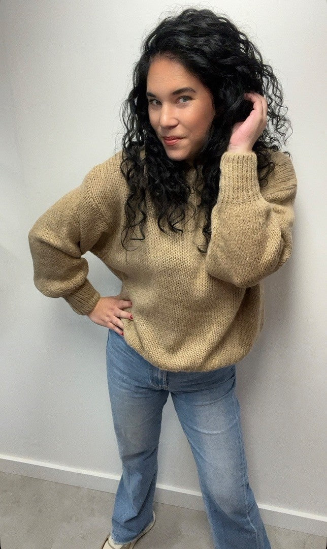 Wauw sweater camel